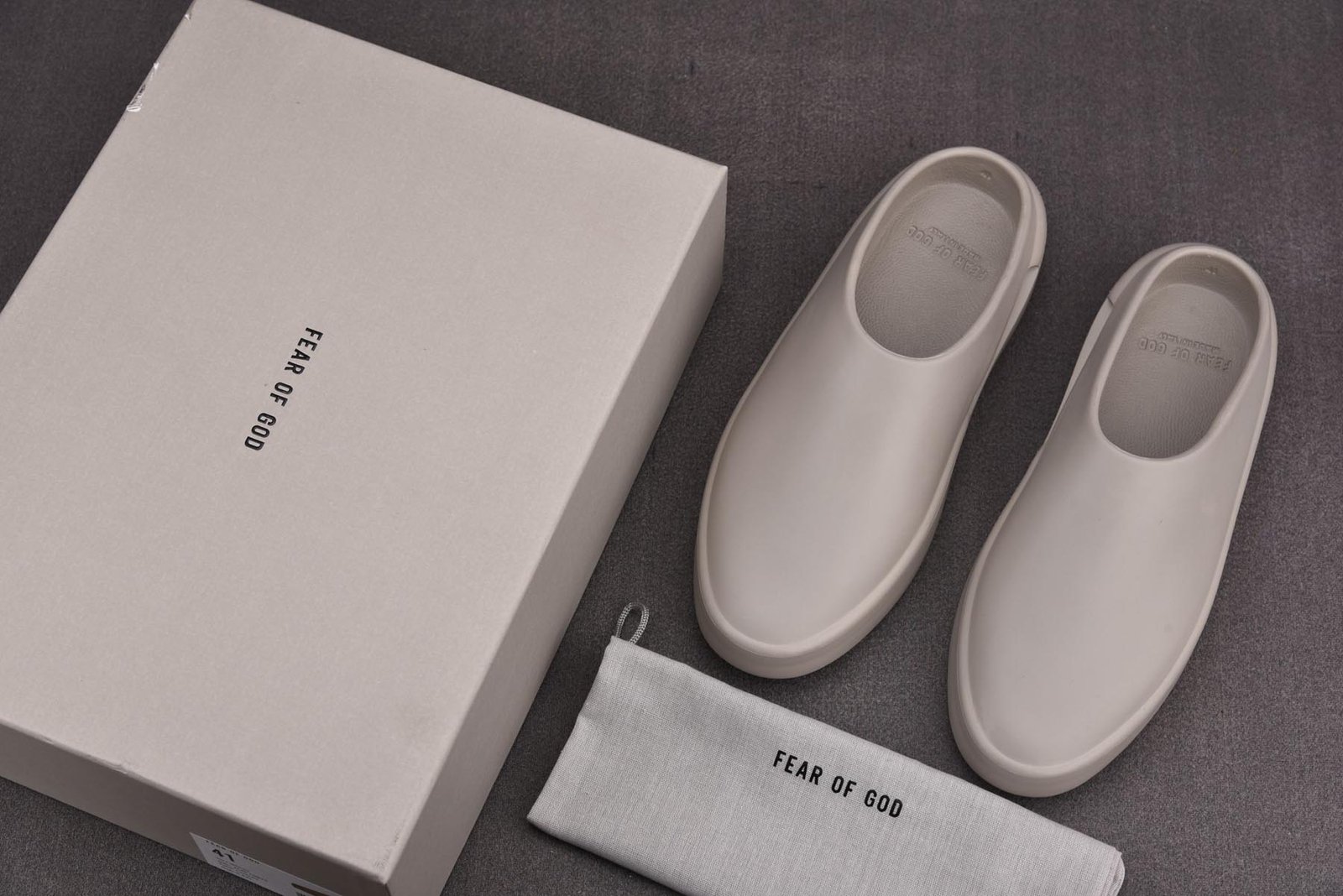כפכף FOG צבע בטון - Fear Of God California Backless Slip-On 'Concrete' – תמונה 6