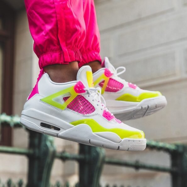 AIR JORDAN 4 RETRO WHITE LEMON PINK‏