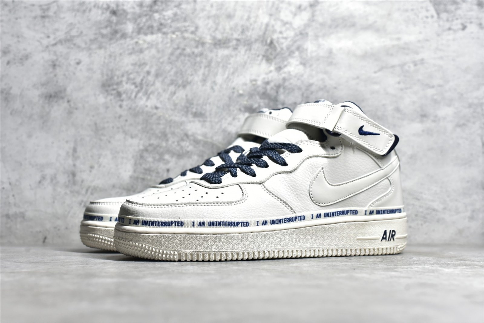 Nike AIR FORCE 1 07 MID MORE THAN X UNINTERRUPTED WHITE/NAVY BLUE/WHITE NU8802-303 – תמונה 18
