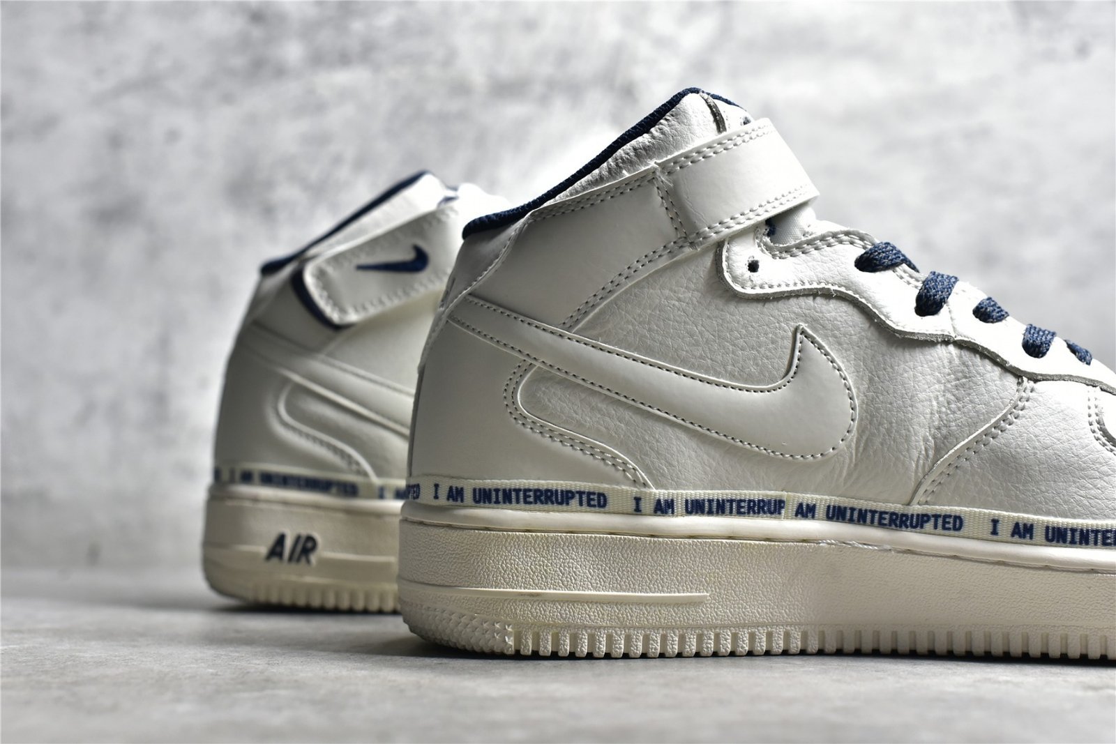 Nike AIR FORCE 1 07 MID MORE THAN X UNINTERRUPTED WHITE/NAVY BLUE/WHITE NU8802-303 – תמונה 11