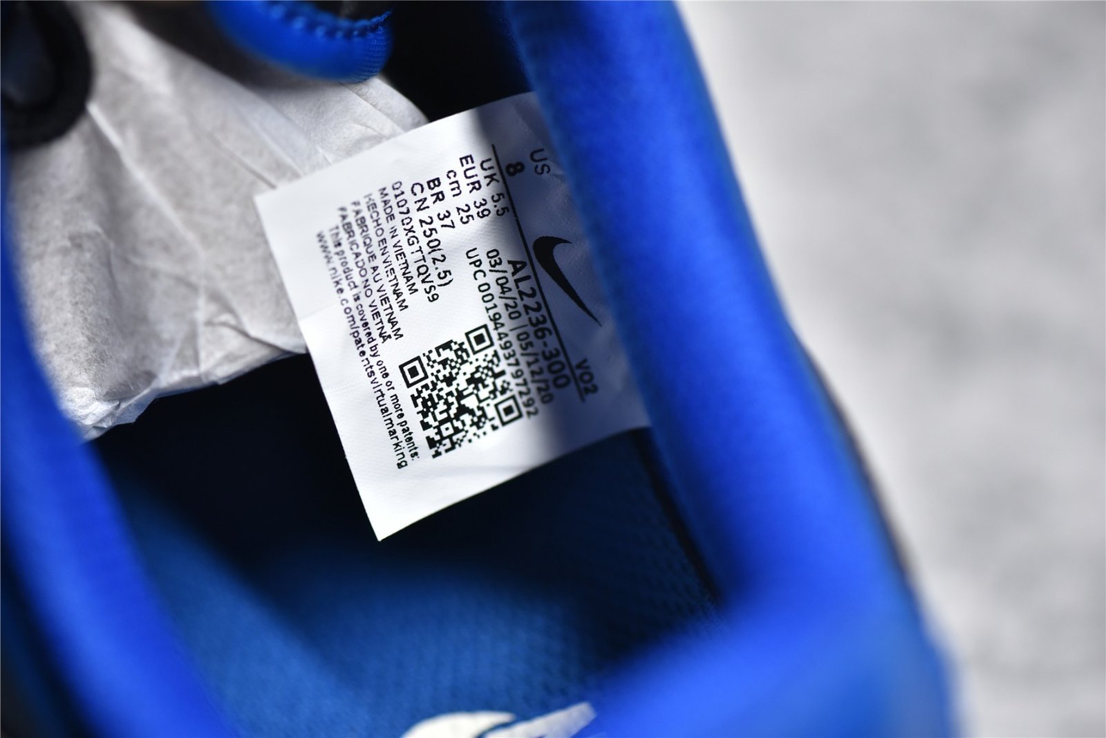 Nike AIR FORCE 1 LOW DAREDEVIL BEIGE/ROYAL BLUE/BLACK AL2236-300 – תמונה 2