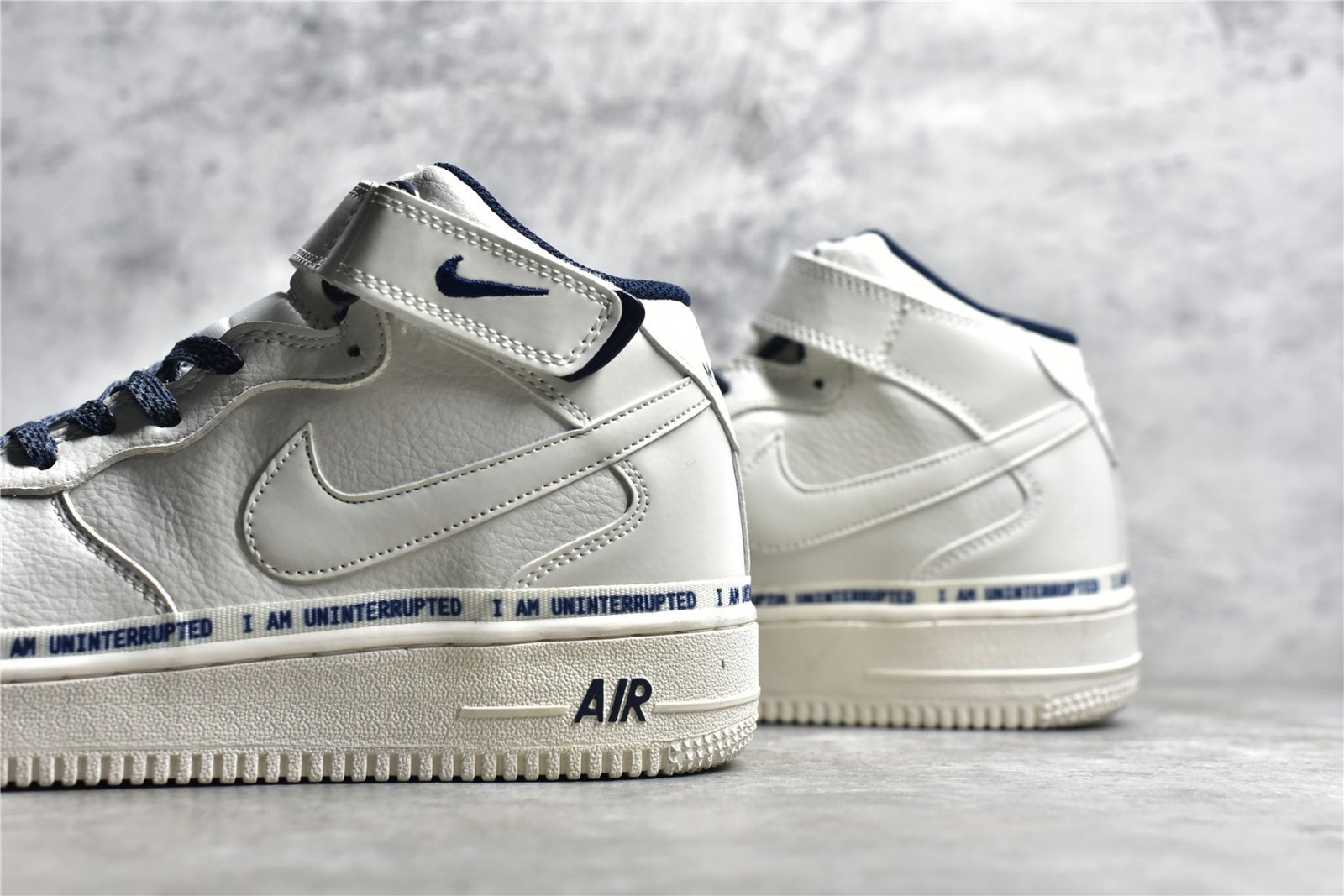 Nike AIR FORCE 1 07 MID MORE THAN X UNINTERRUPTED WHITE/NAVY BLUE/WHITE NU8802-303 – תמונה 13
