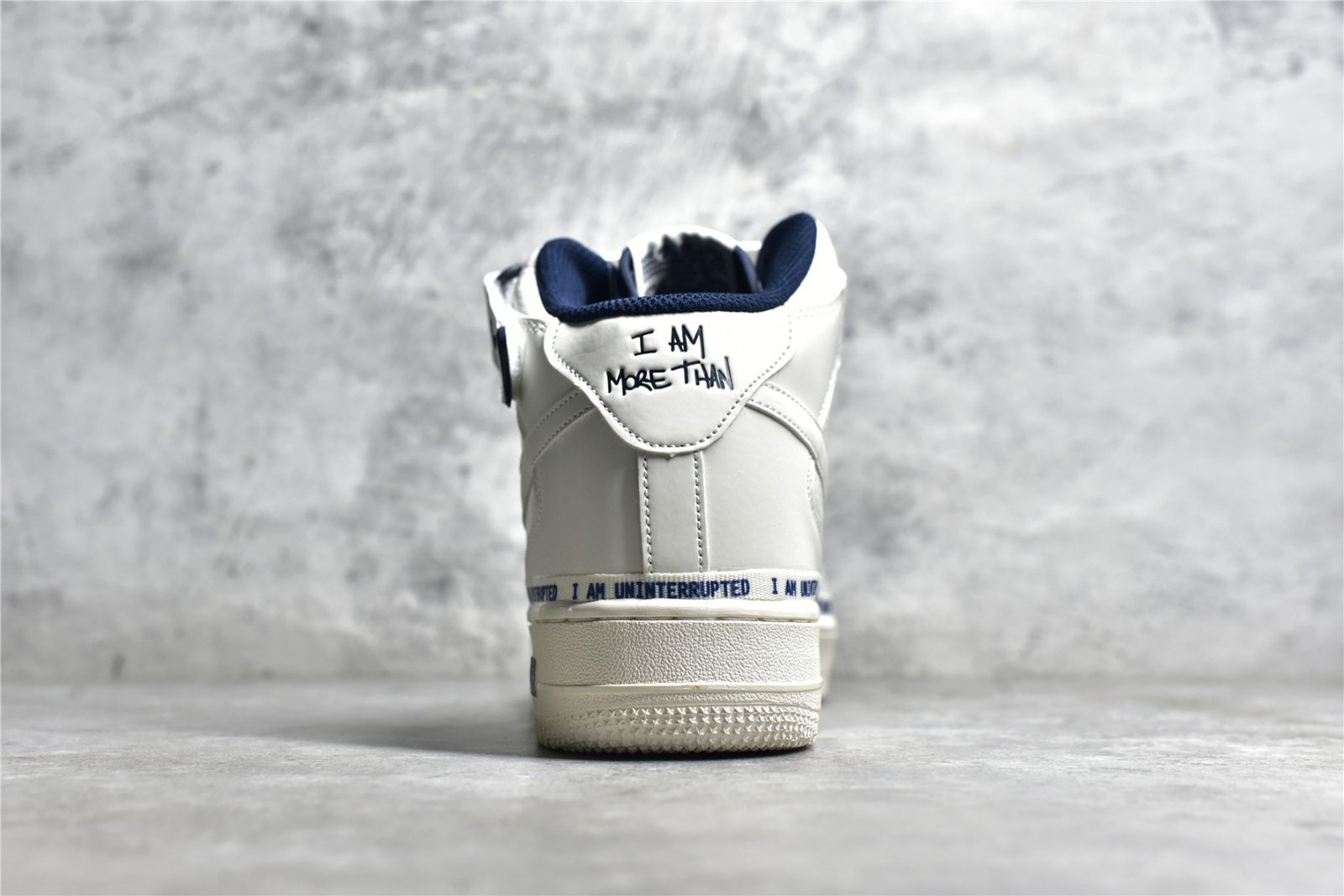 Nike AIR FORCE 1 07 MID MORE THAN X UNINTERRUPTED WHITE/NAVY BLUE/WHITE NU8802-303 – תמונה 14
