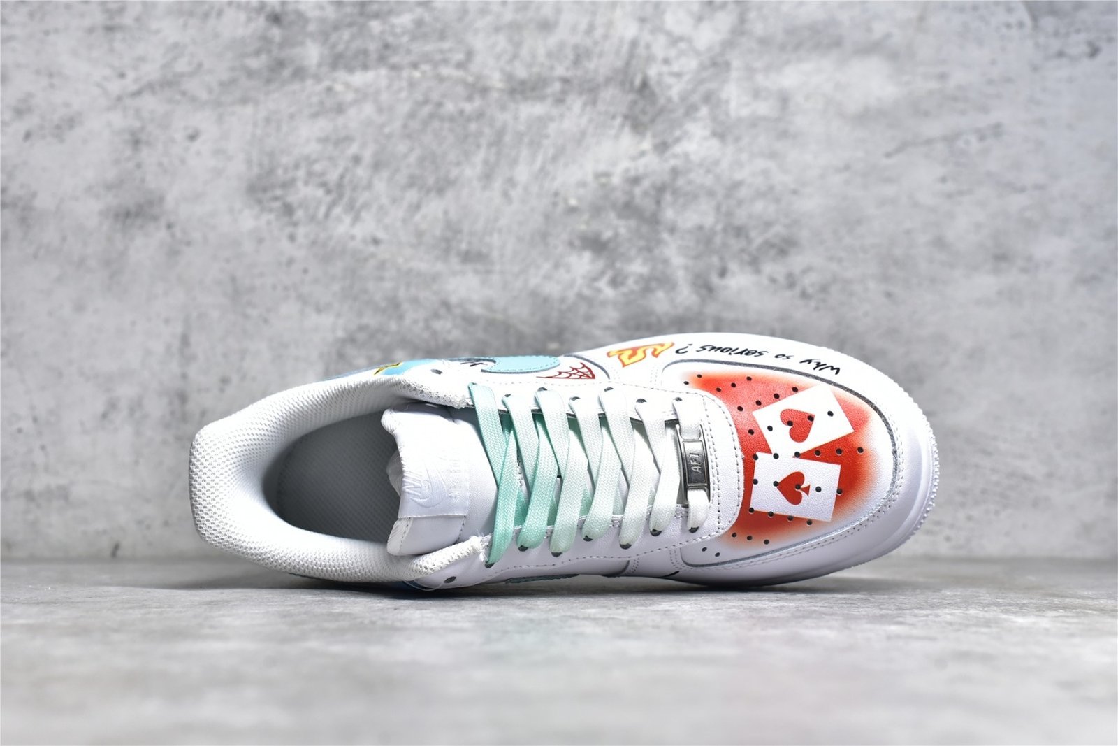 Nike AIR FORCE 1 LOW 07 GRAFFITI WHITE/SKY BLUE/MULTI-COLOR CW2288-111 – תמונה 6
