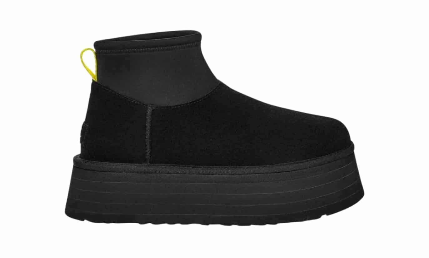 הטרנד החם של עונת החורף - נעלי האג פלטפורמה UGG Classic Mini Dipper Black UGG | ShoeSale