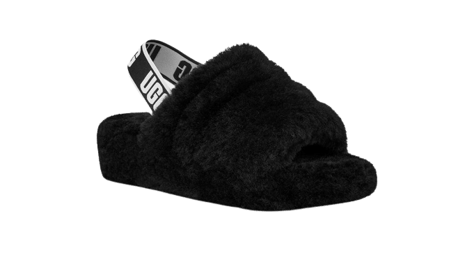 תתבלגו עם נעלי האג פלטפורמה Fluff Yeah Slide Black – הטרנד הבא באופנת הנעליים! UGG | ShoeSale