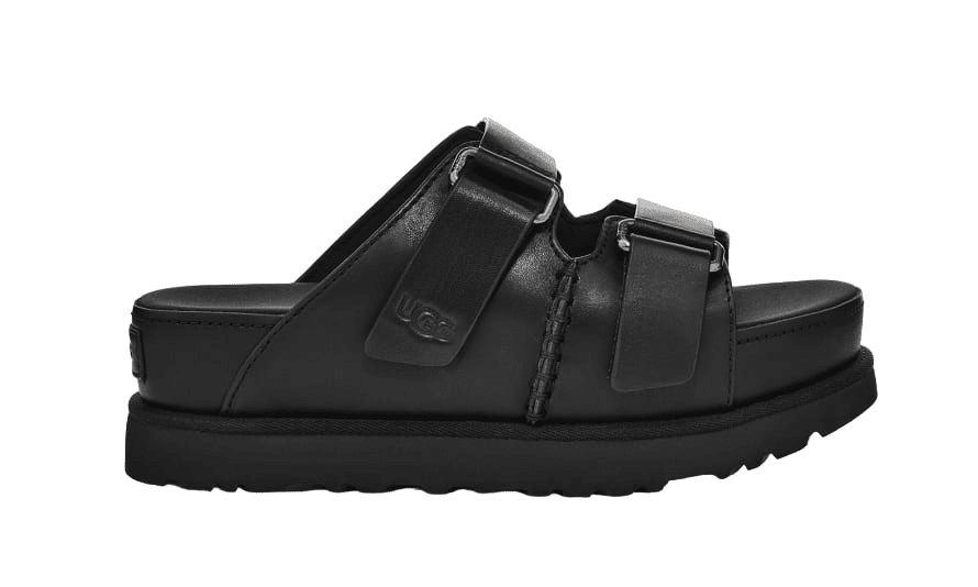 כפכפי האג UGG Women’s Goldenstar Hi Slide Black - טרנד אופנתי לנשים UGG | ShoeSale