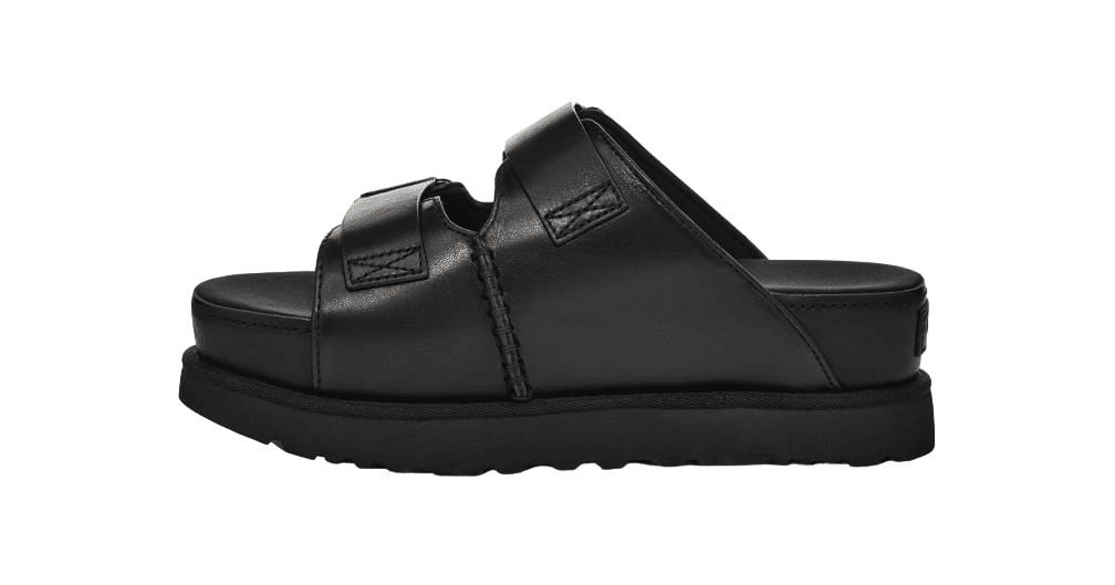 כפכפי האג UGG Women’s Goldenstar Hi Slide Black - טרנד אופנתי לנשים UGG | ShoeSale