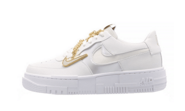 נייק אייר פורס 1 פיקסל עם שרשרת זהב – הטרנד החדש שלך! הדגמים החמים | ShoeSale