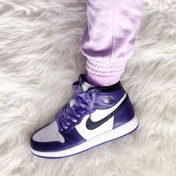 Air Jordan 1 Retro High Og Court Purple White - נעליים שמשדרות סטייל ושיק! AIR JORDAN | ShoeSale
