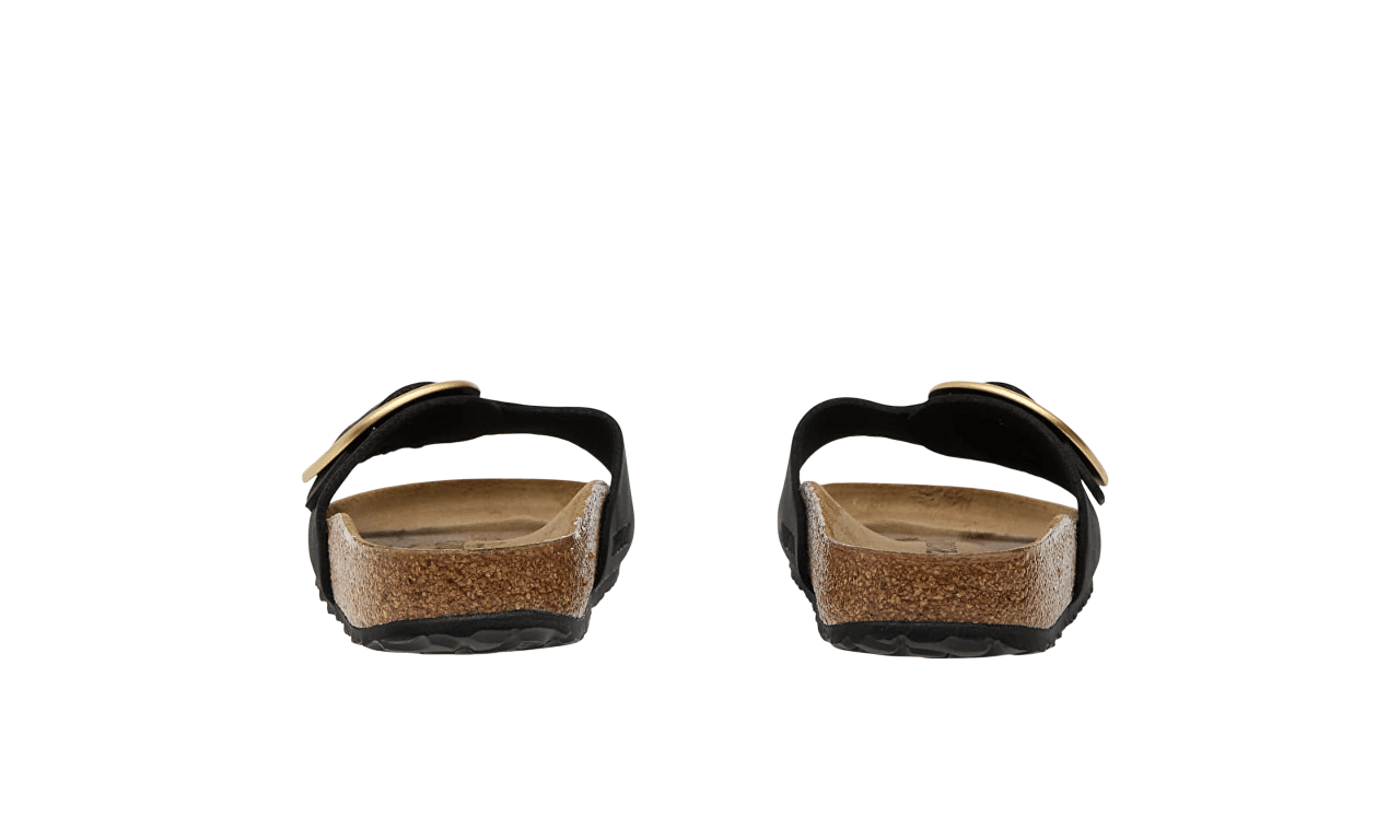 כפכפי בירקנשטוק נשים Birkenstock Madrid Big Buckle Nubuck Leather Black - הצליל של הסטייל BIRKENSTOCK | ShoeSale