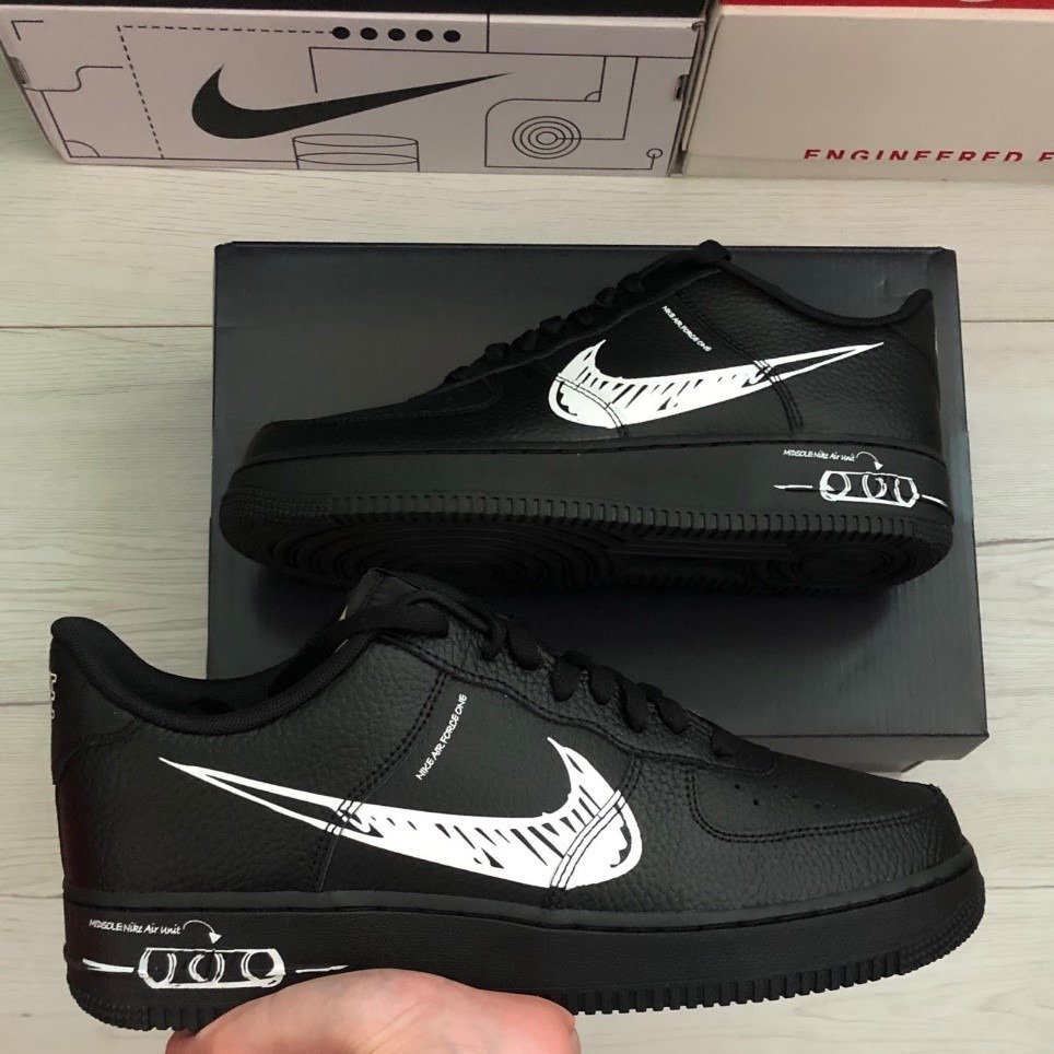 Nike Air Force 1 Sketch Black - נעליים שיוצרות סגנון NIKE | ShoeSale