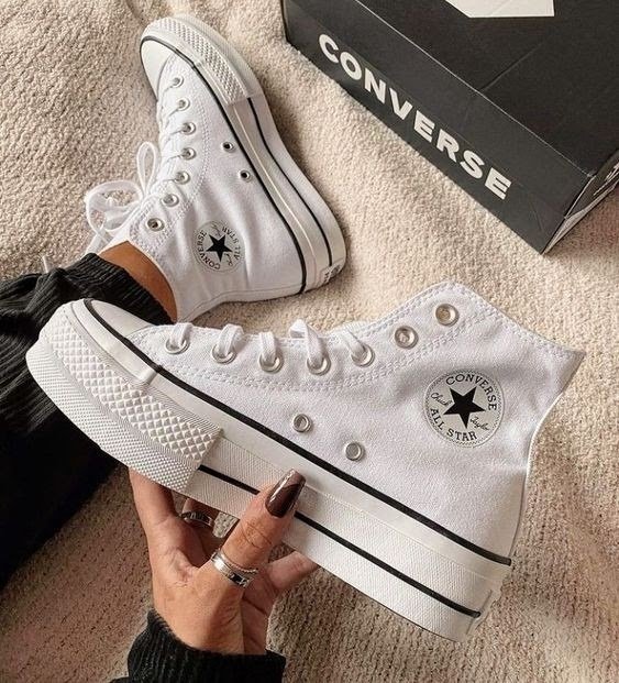 נעלי Converse All Star Platform High White - פריט חובה לכל חובב אופנה! Converse | ShoeSale