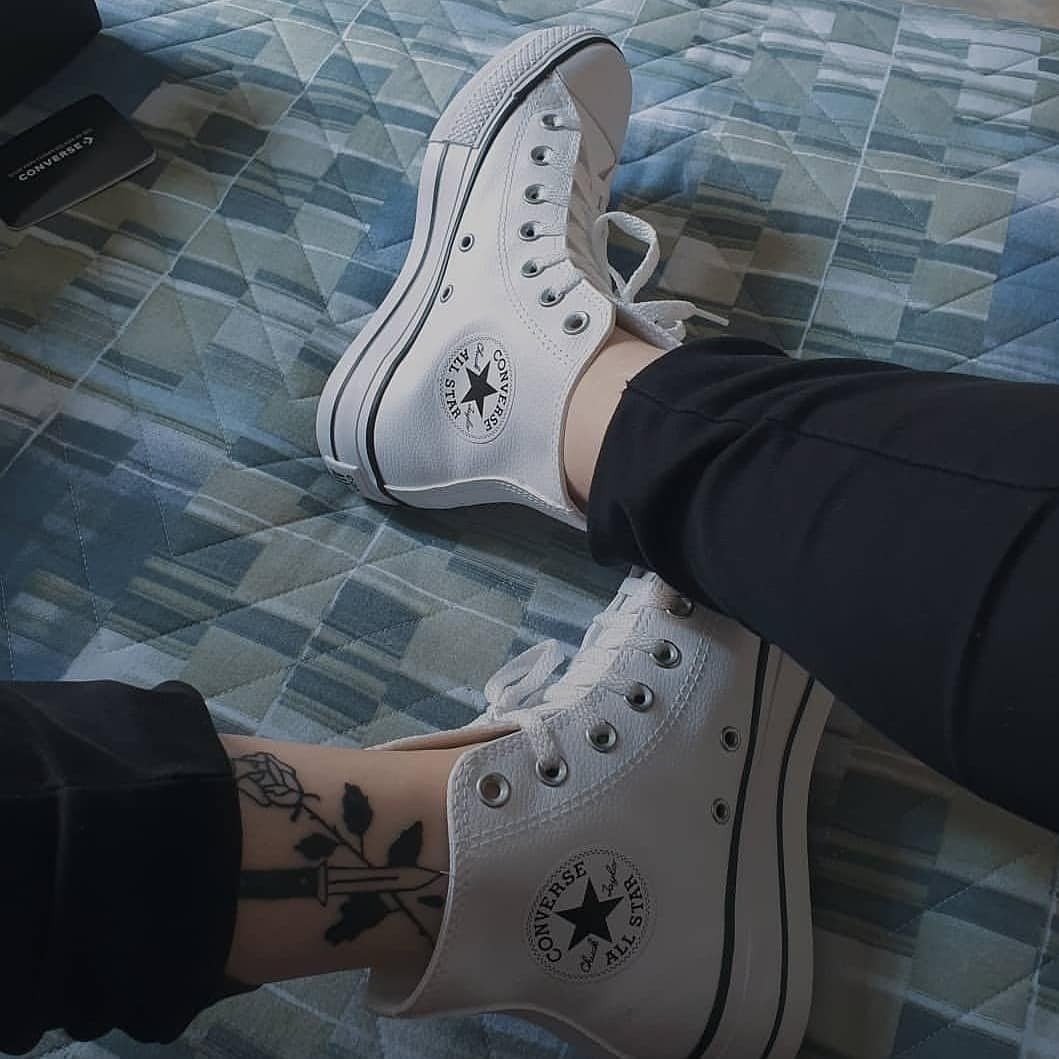 Converse All Star Platform High White - נעליים שיגרמו לך לבלוט! Converse | ShoeSale