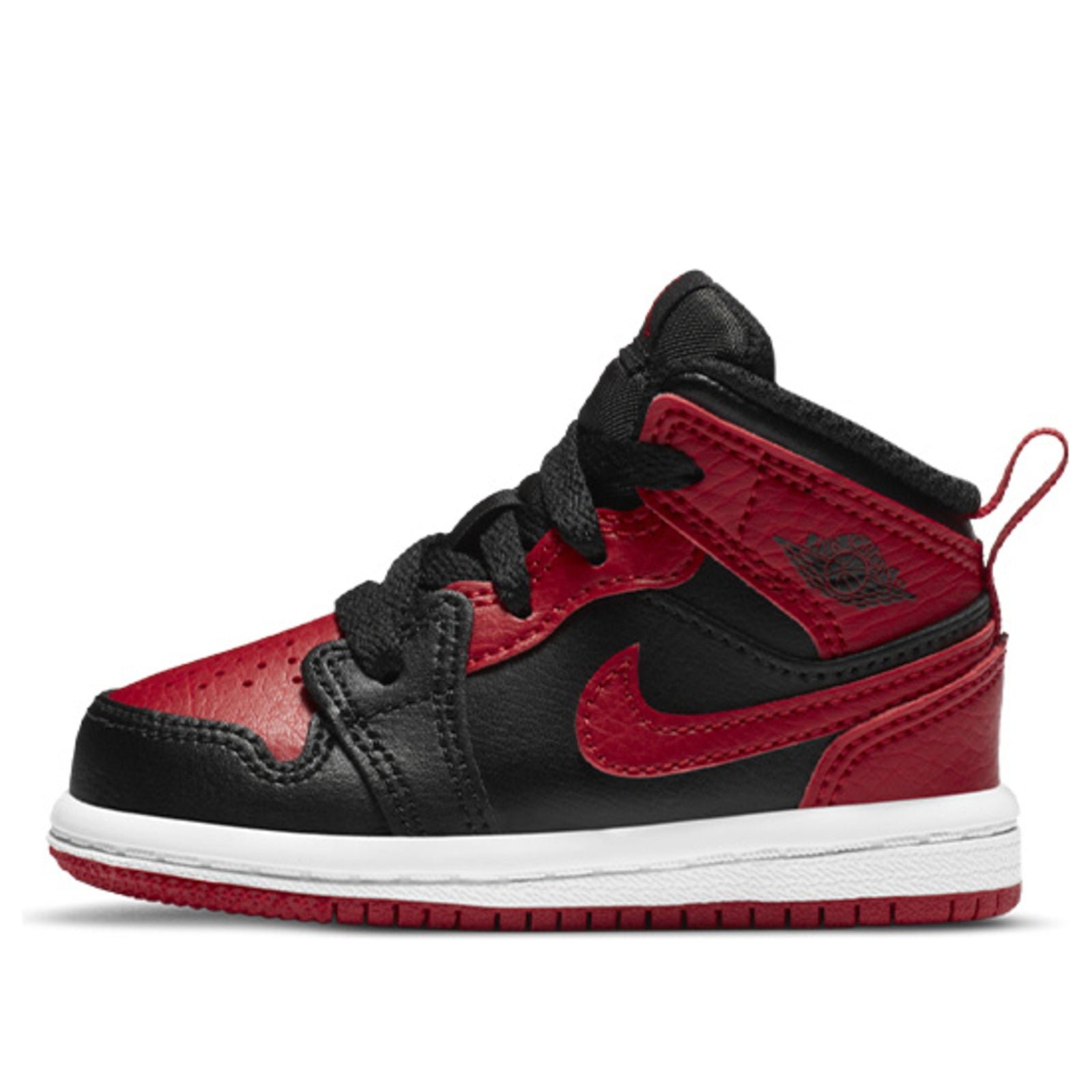 Air Jordan 1 Mid Kids Banned Black Red - הסניקרס שכולם מדברים עליהן! JORDAN KIDS | ShoeSale