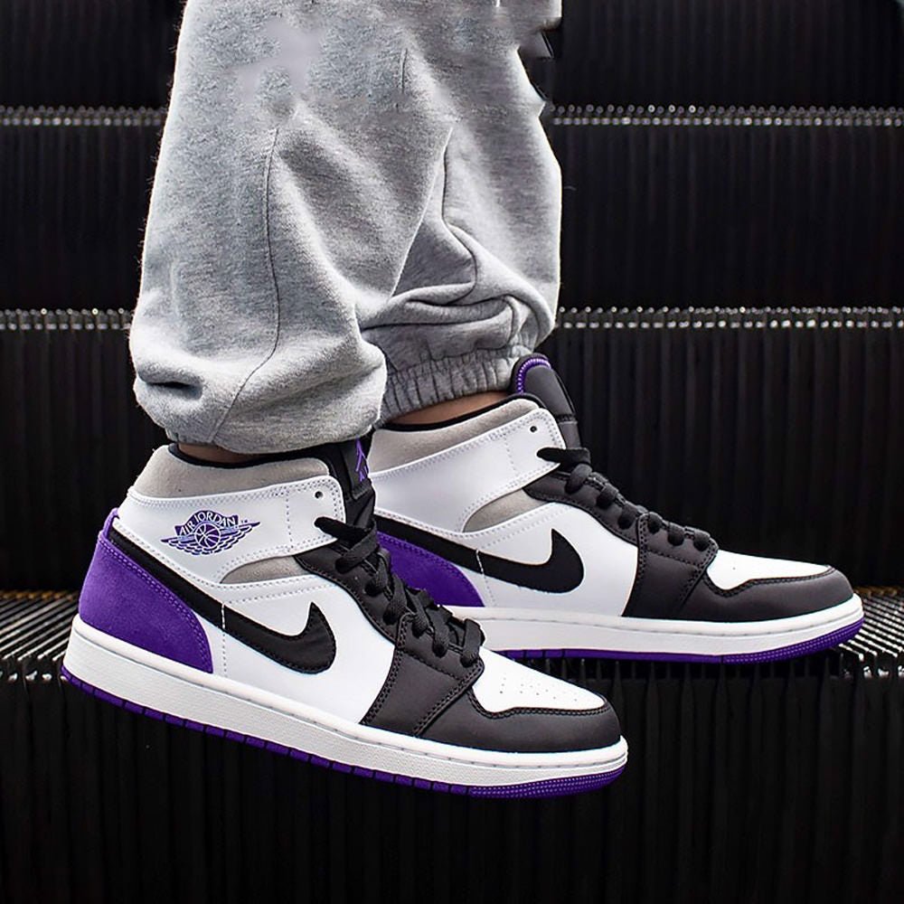 Air Jordan 1 Mid Se Varsity Purple - מראה עוצר נשימה בסגנון מושלם AIR JORDAN | ShoeSale