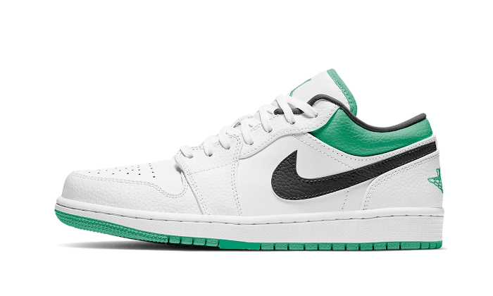Air Jordan 1 Low White Lucky Green Black - נעליים שעושות רעש בכל צעד AIR JORDAN | ShoeSale