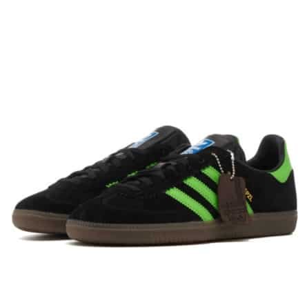 Adidas Samba Deco SPZL Core Black Lucid Lime - שלב את הסטייל שלך עם סניקרס הטרנדיות! ADIDAS SAMBA | ShoeSale