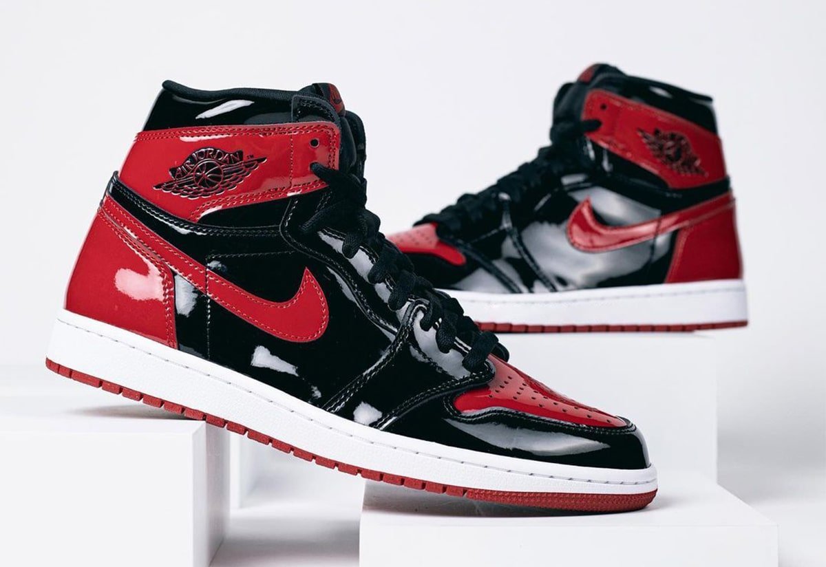 Air Jordan 1 High Og Patent Bred - תחום חדש של אופנה הדגמים החמים | ShoeSale