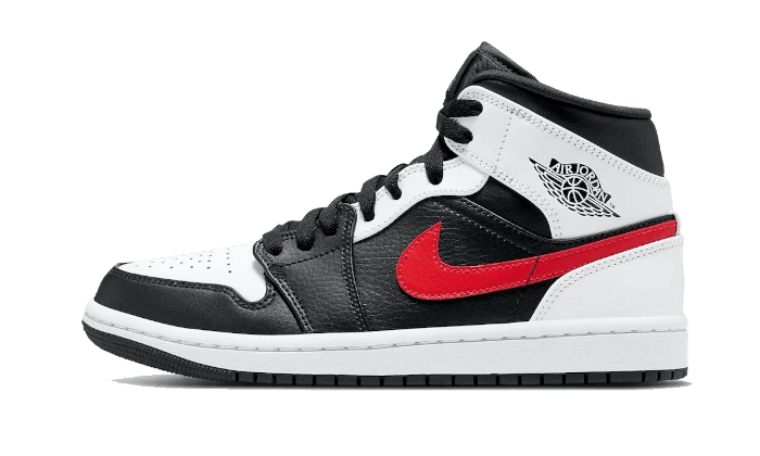 Air Jordan 1 Mid Black Chile Red White - הסניקרס המושלמות לאופנה מודרנית AIR JORDAN | ShoeSale