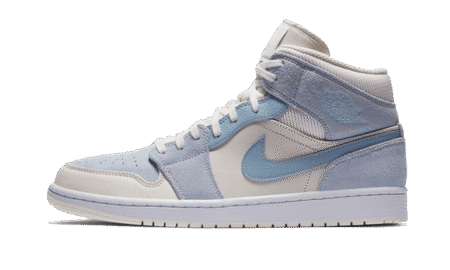 הסניקרס שיגרמו לך להתבלט - Air Jordan 1 Mid Mixed Textures Blue AIR JORDAN | ShoeSale