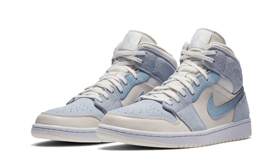 הסניקרס שיגרמו לך להתבלט - Air Jordan 1 Mid Mixed Textures Blue AIR JORDAN | ShoeSale