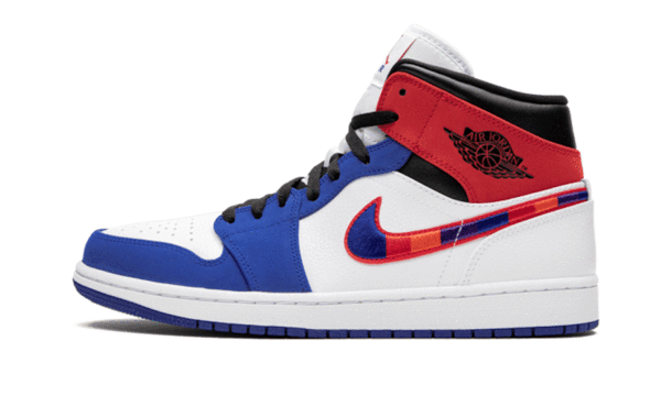 Air Jordan 1 Mid Multicolor Swoosh - סניקרס שמשדרגות את הסטייל שלך AIR JORDAN | ShoeSale