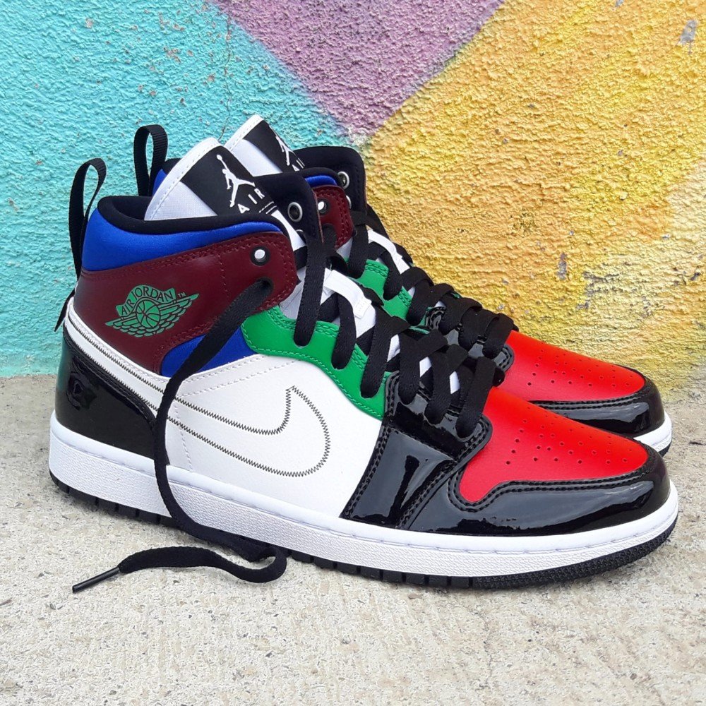 Air Jordan 1 Mid Se White Multi Color - הסניקרס שיביאו לך את הסטייל AIR JORDAN | ShoeSale