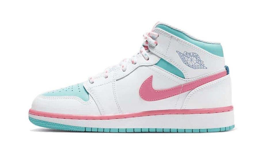 הסניקרס ששמים את הסטייל על המפה – Air Jordan 1 Mid White Pink Green Soar AIR JORDAN | ShoeSale