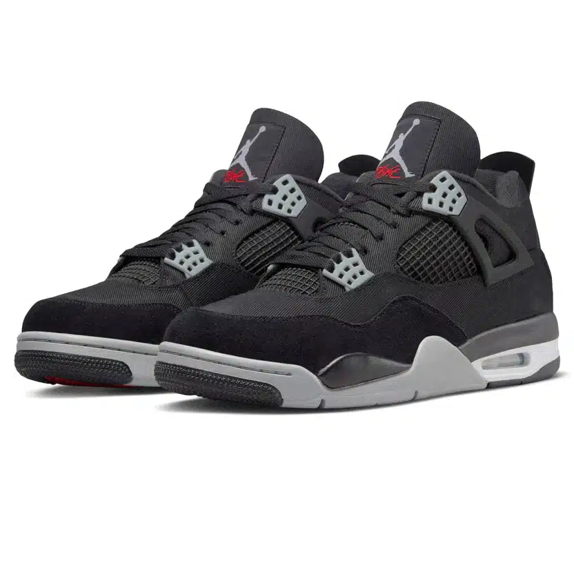 Nike Air Jordan 4 Black Canvas - סניקרס מתקדמות באופנה גבוהה הדגמים החמים | ShoeSale