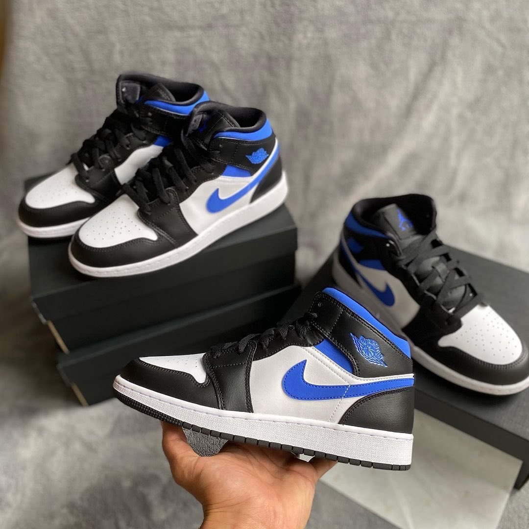 Air Jordan 1 Mid White Black Royal - הגוון המושלם לכל סטייל AIR JORDAN | ShoeSale