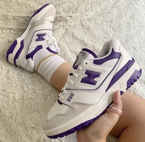New Balance 550 White Purple - הטרנד שיגרום לך לכולם להסתכל! NEW BALANCE | ShoeSale