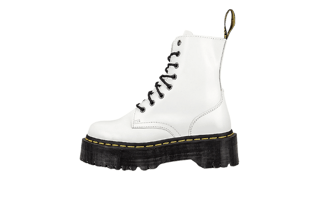 דר מרטינס גדון פלטפורמה לבן שחור - אופנה מחודשת בסטייל! DR MARTENS | ShoeSale