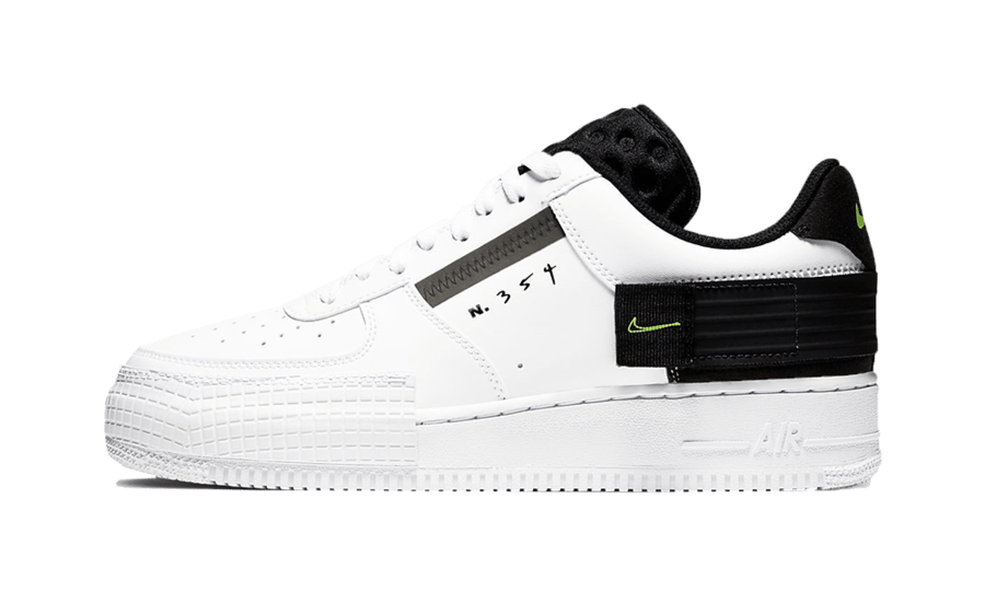 נעלי Air Force 1 Low Drop Type White Black Volt - השילוב המושלם של אופנה וסטייל NIKE | ShoeSale