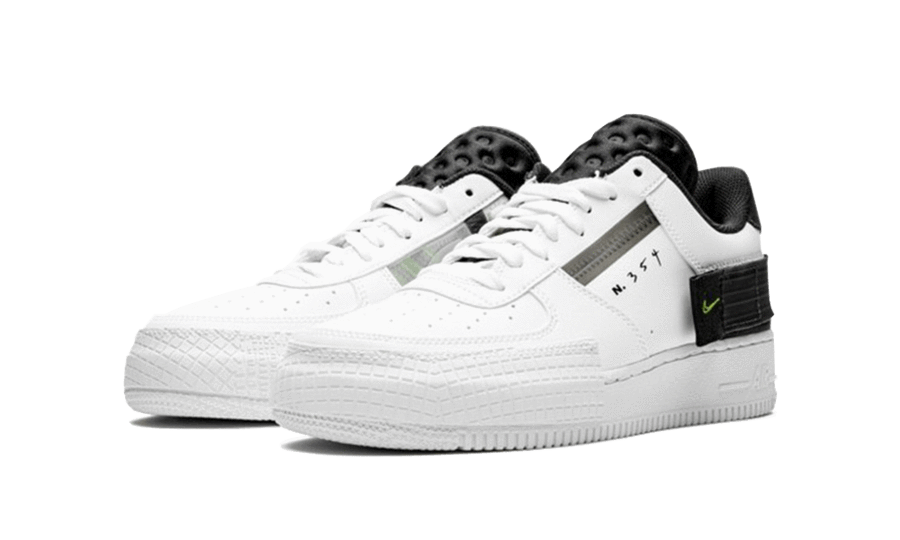 נעלי Air Force 1 Low Drop Type White Black Volt - השילוב המושלם של אופנה וסטייל NIKE | ShoeSale