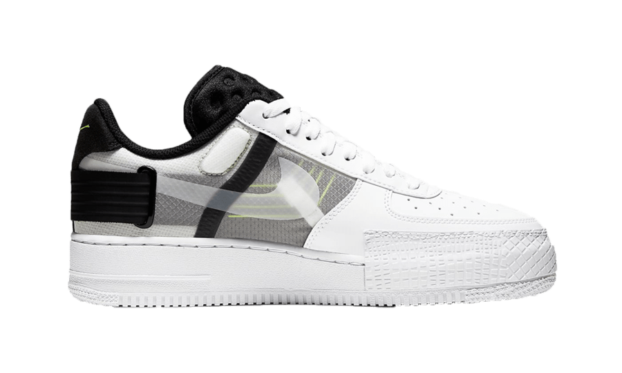 נעלי Air Force 1 Low Drop Type White Black Volt - השילוב המושלם של אופנה וסטייל NIKE | ShoeSale