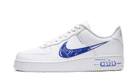 הנעל המושלמת: Air Force 1 Low Sketch Blue Swoosh - הטרנד של העונה! NIKE | ShoeSale